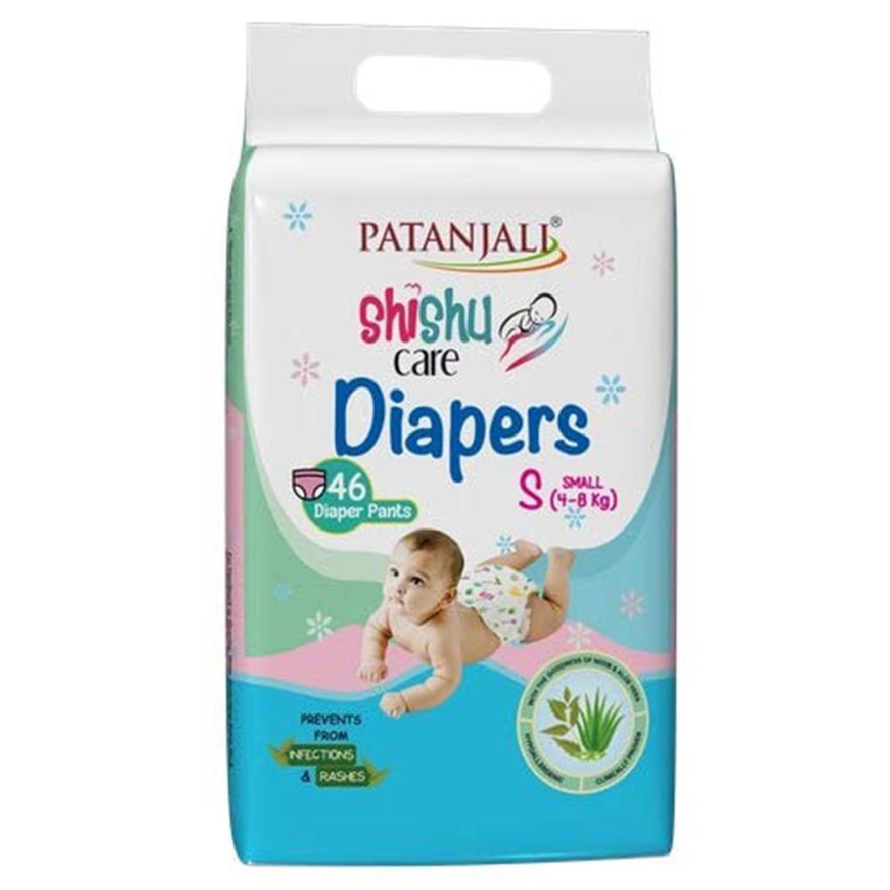 Patanjali Shishu Care Baby Diaper - S, 46pcs