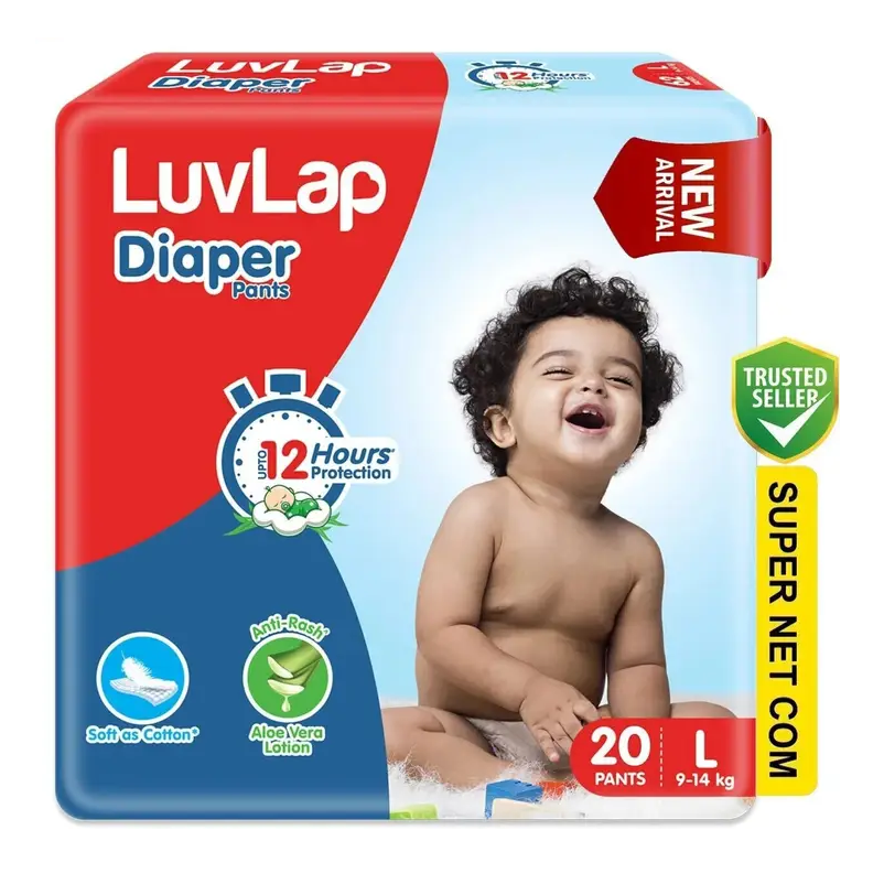 LuvLap Baby Diaper Pants - L, 20pcs