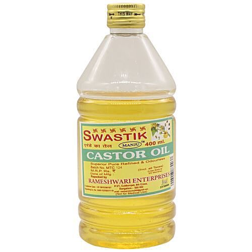 Swastik Castor Oil PET Bottle, 400ml