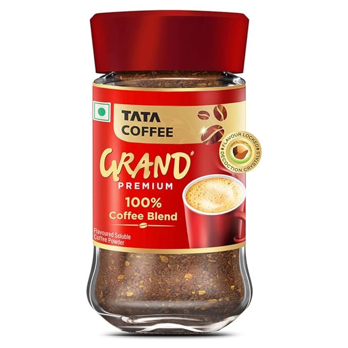 Tata Coffee Grand Premium 100% Coffee Blend Instant Coffee Jar, 45g