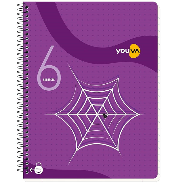 Navneet Youva 6 Subject Spiral Bound Book - Single Line (20.3cm x 26.7cm)