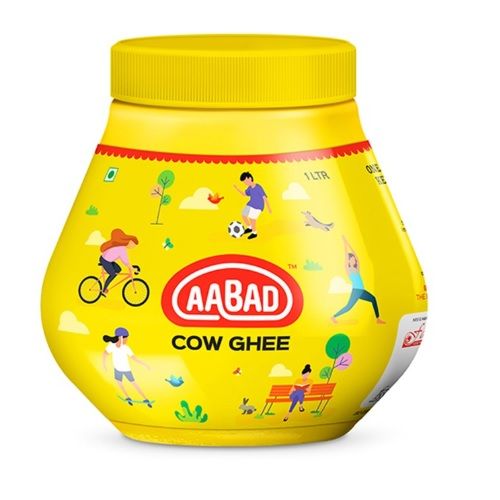 Aabad Cow Ghee Jar, 1L