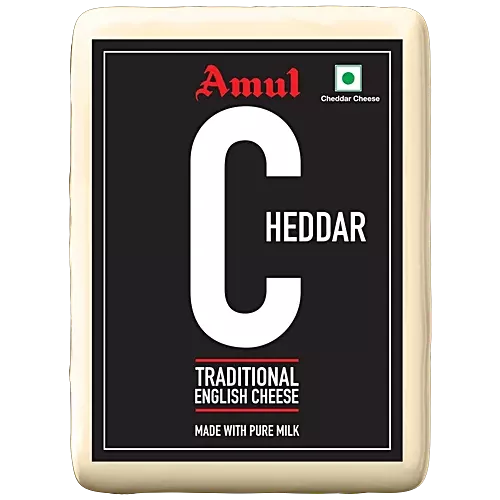 Amul Natural Cheese Cheddar Block, 250g