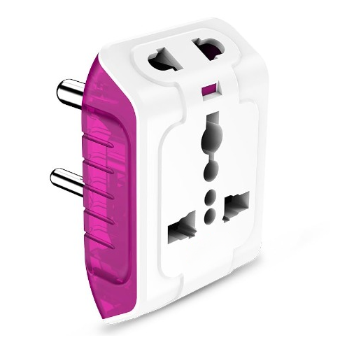 2 AMP Pin To 3 Pin Plug Socket, 1pc