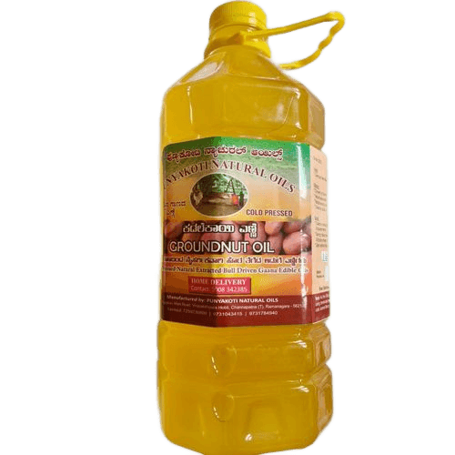 Punyakoti Cold Pressed Groundnut Oil PET Can,  2L