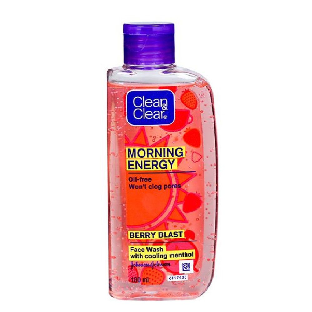Clean & Clear Morning Energy Brightening Face Wash - Berry Blast, 100ml