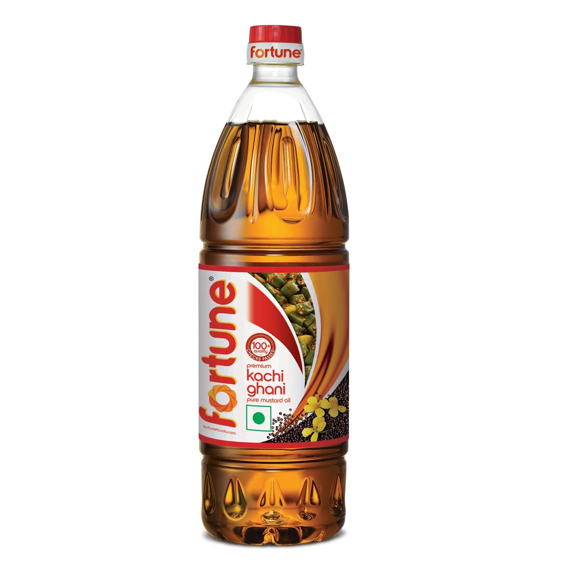 Fortune Kachi Ghani Pure Mustard Oil PET Bottle, 910g