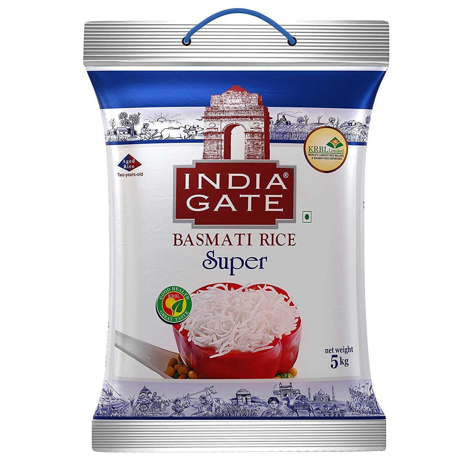 India Gate Basmati Rice Bag - Super, 5kg