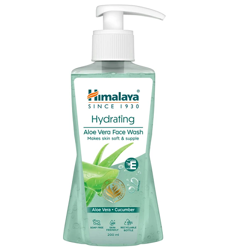 Himalaya Hydrating Face Wash Pump Bottle - Aloe Vera, 200ml