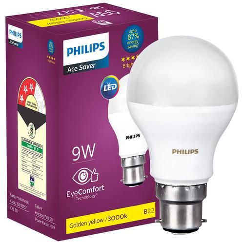 Philips Ace Saver LED Bulb 9w B22 - Golden Yellow