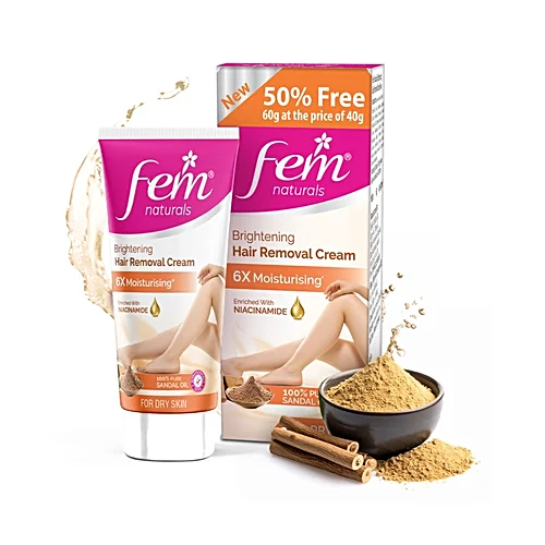 Fem Hair Removal Cream - 6X Moisturising, 60g