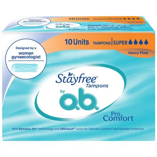Stayfree Tampons by ob Super Carton, 10pcs