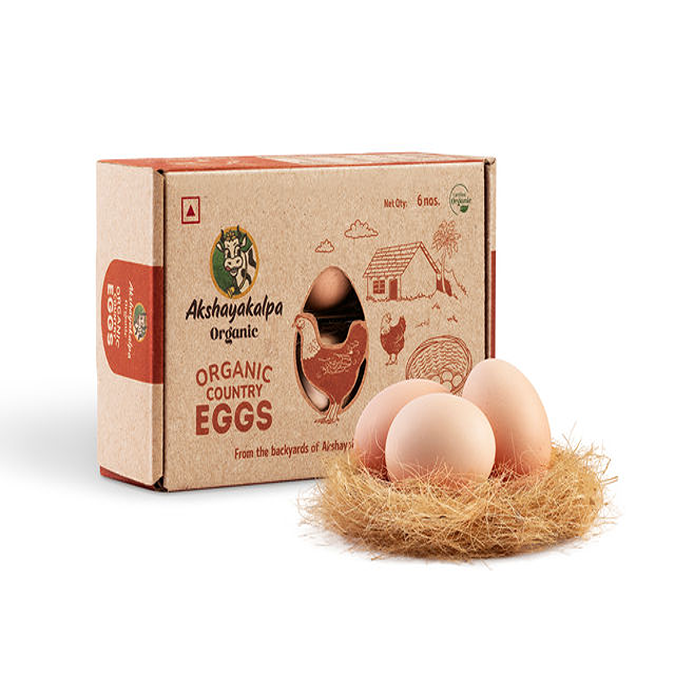 Akshayakalpa Organic Country Brown Eggs, 6pc