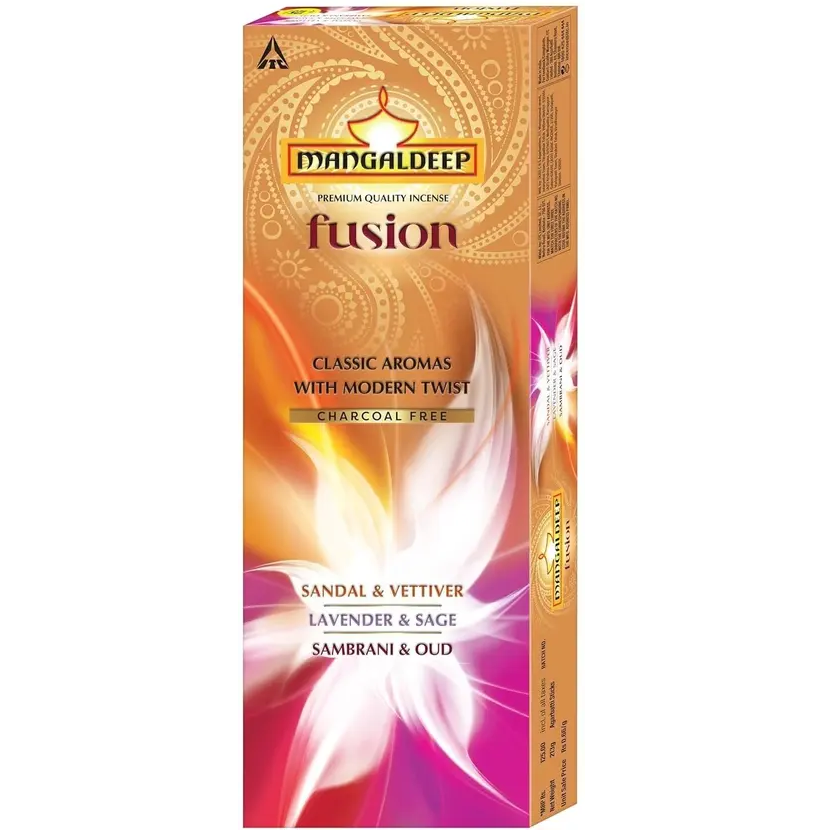 Mangaldeep Fusion 3 in 1 Incense Sticks - Sambrani & Oud, 14g