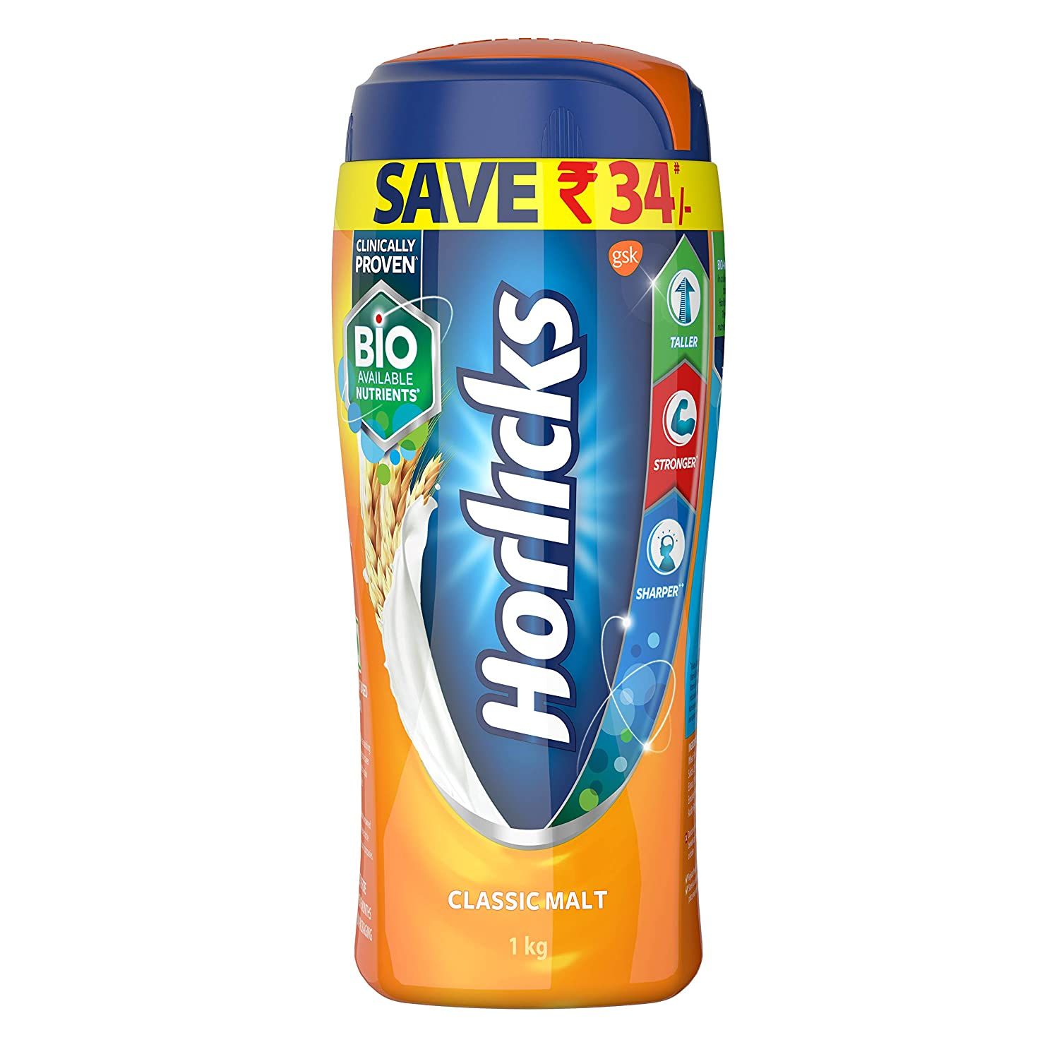 Horlicks Health Drink Jar - Classic Malt, 1kg