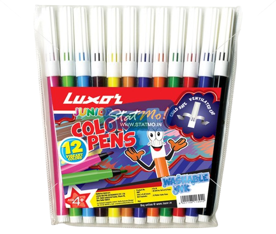 Luxor 976 Assorted Sketch Pen (Set of 12)