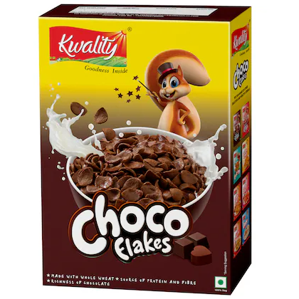 Kwality Choco Flakes Carton, 375g
