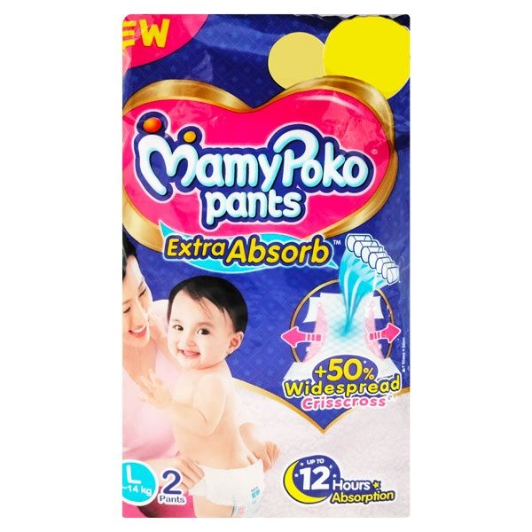MamyPoko Extra Absorb Diaper Pants - L, 2pcs