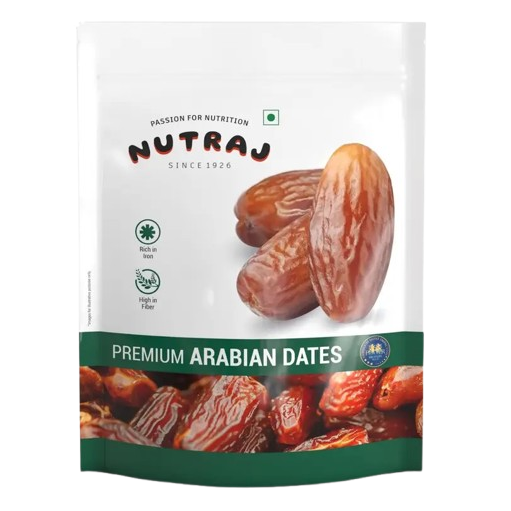 Nutraj Premium Arabian Dates Pouch, 500g