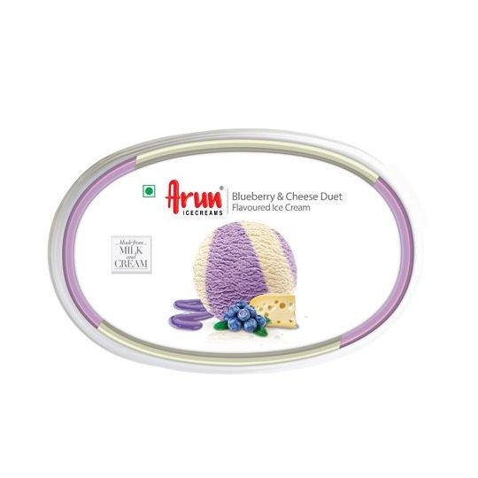 Arun Ice Cream Tub - Blueberry & Cheese Duet, 1L