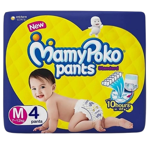 MamyPoko Standard Pant Style Diapers - M, 4pcs