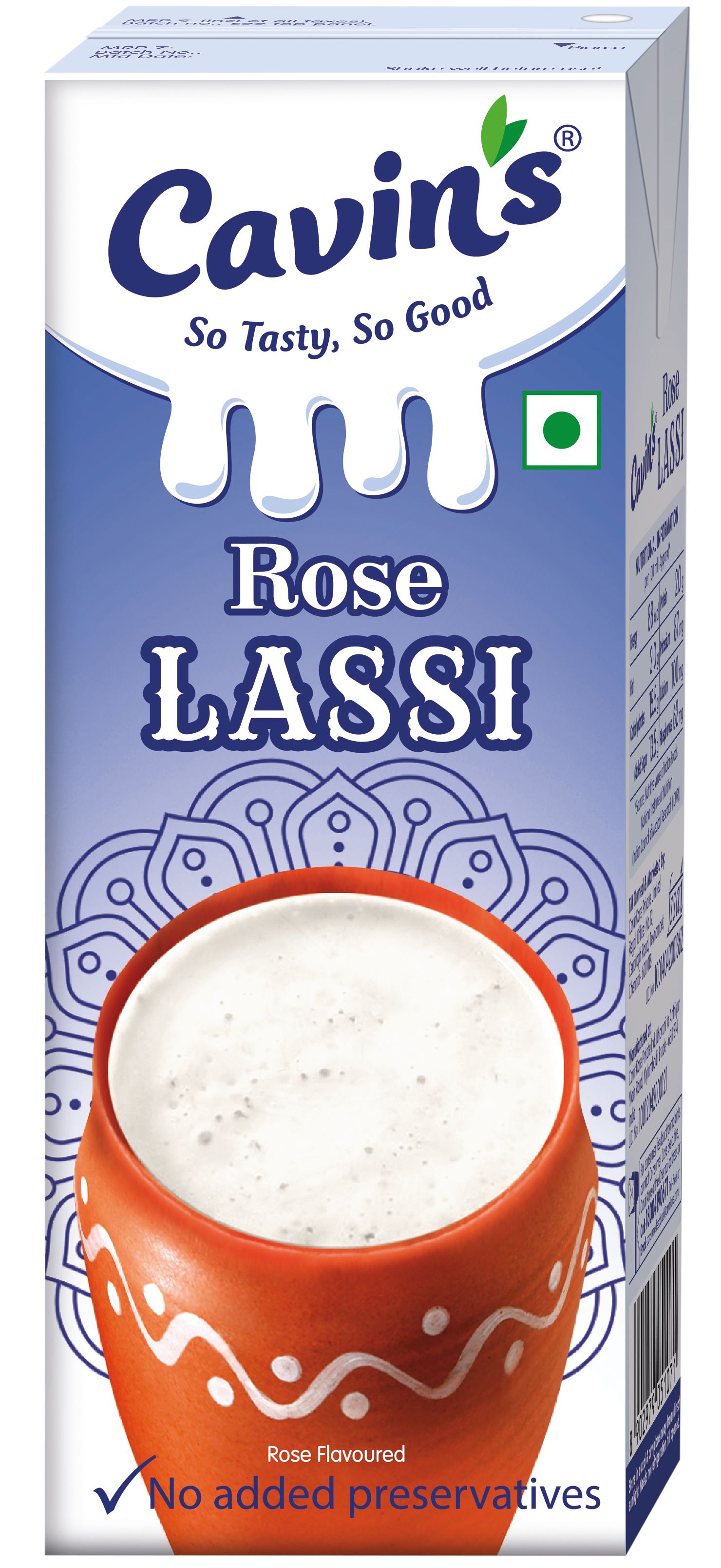 Cavin's Lassi Tetra Pack - Rose, 180ml