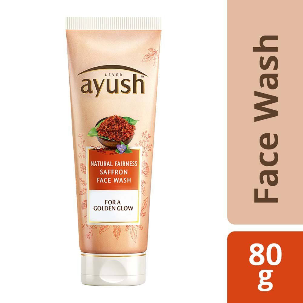 Ayush Natural Fairness Face Wash - Saffron, 80g