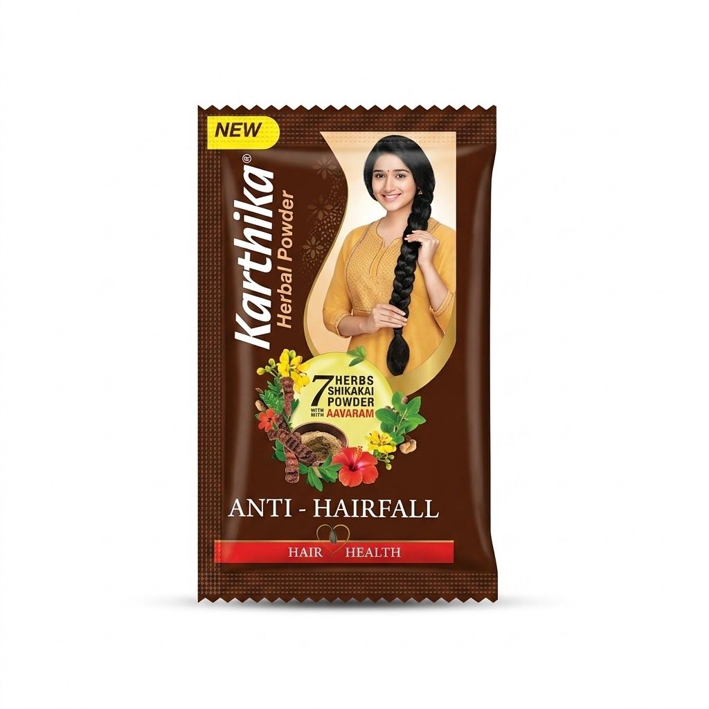Karthika Herbal Powder Sachet - Anti Hairfall, 6.2g