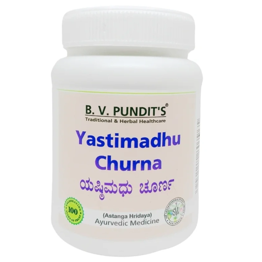 B.V. Pundit's Yastimadhu Churna Bottle, 50g
