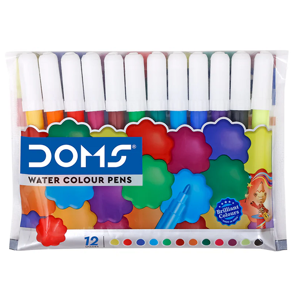 Doms Mini Water Color Pens, 12 Shades (3497)
