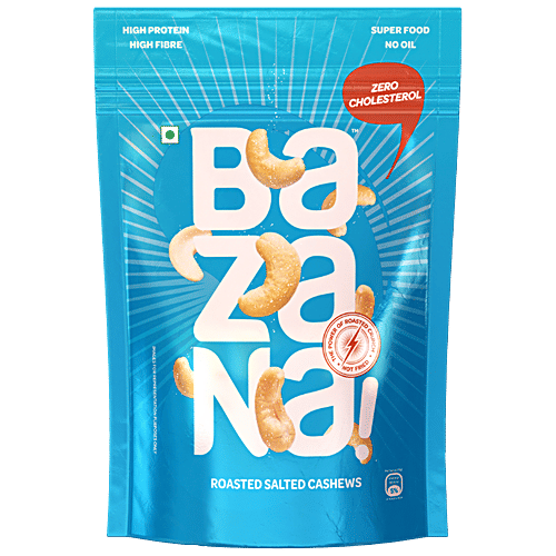 Bazana Roasted Salted Dry Fruits Standy Pouch - Cashew, 180g
