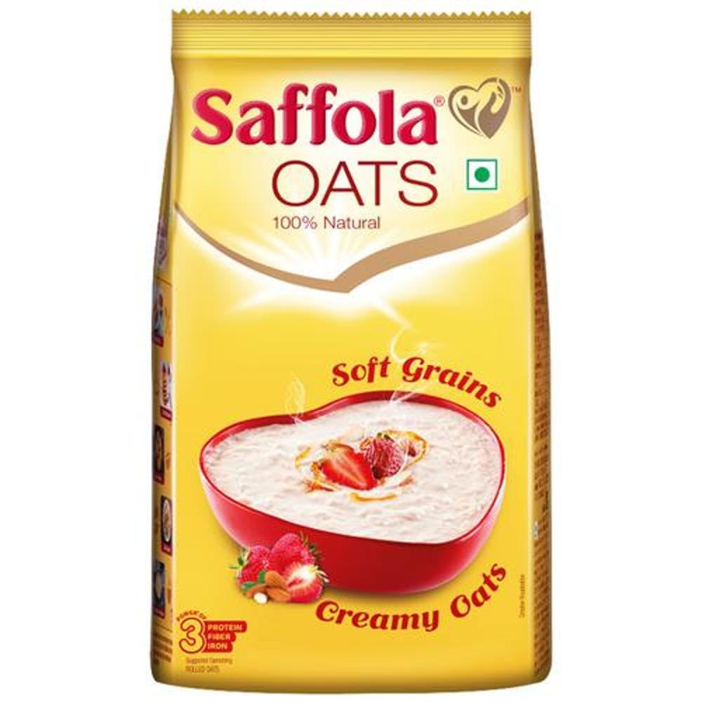 Saffola Instant Rolled Soft & Creamy Oats, 500g