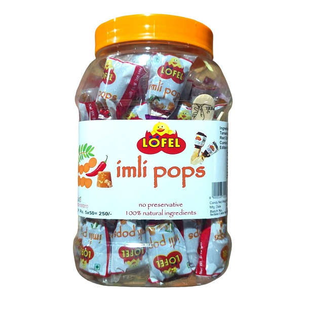 Lofel Candy Jar - Imli Pops, 50pc