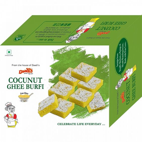 Daadis Coconut Ghee Burfi Carton, 200g