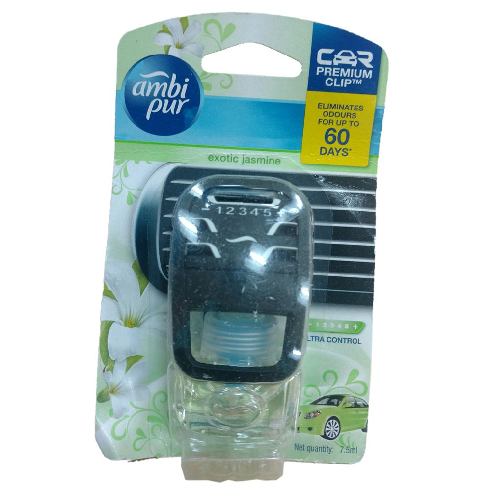 Ambipur Car Freshener Starter Kit - Jasmine, 7.5ml