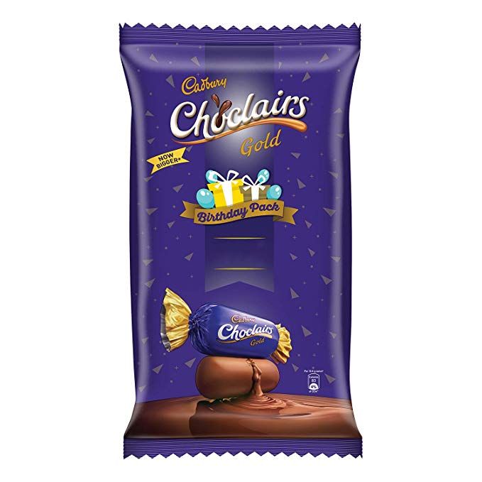Cadbury (Rs.2) Choclairs Gold Candy, 5.7g, POUCH (Set of 100)