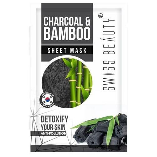 Swiss Beauty Detoxify Skin Sheet Mask - Charcoal & Bamboo, 22ml (SB-W3)