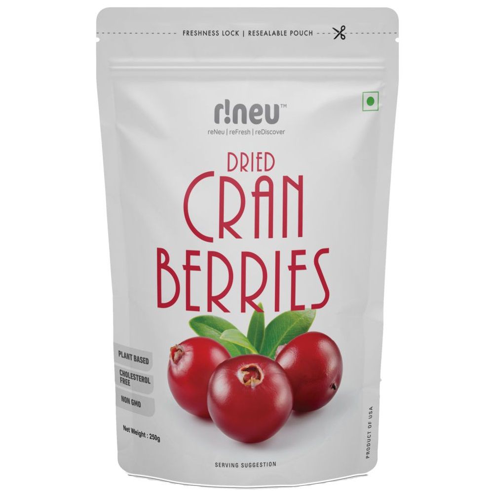 r!neu Premium Dried Cranberries, 250g