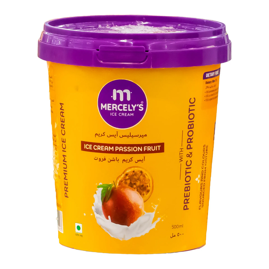 Mercely's Premium Ice Cream Tub - Passion Fruit, 500ml