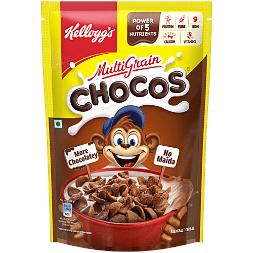 Kellogg's Multigrain Chocos Kids Breakfast Cereal Pouch, 385g