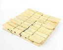Blossoms Wooden Clips Bamboo Cloth Pegs, (Set of 40 clips)