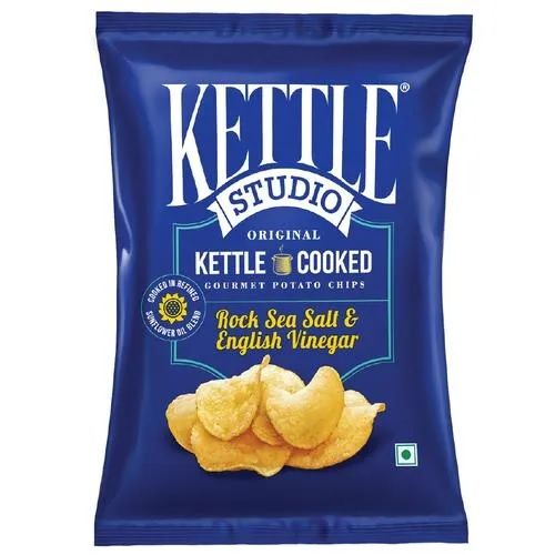 Kettle Studio Potato Chips - Rock Sea Salt & English Vinegar, 113g