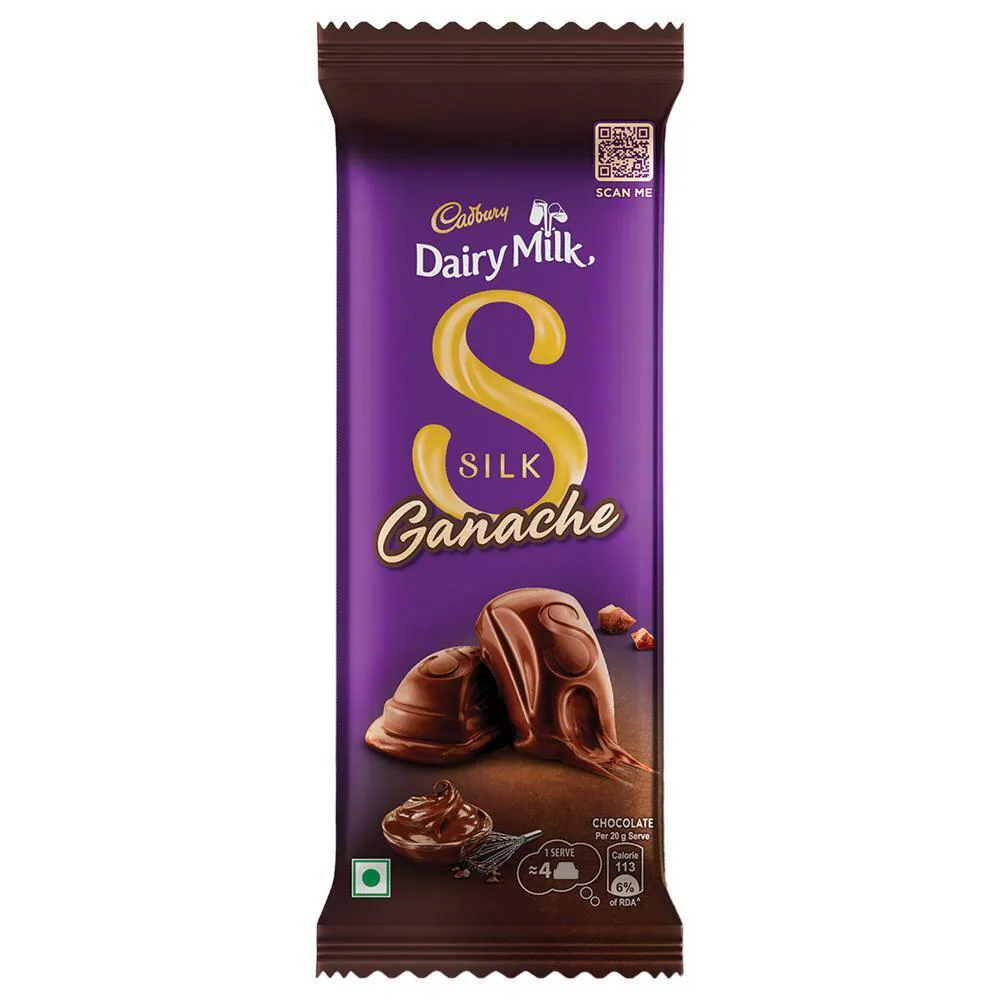 Cadbury Dairy Milk Silk Ganache Chocolate Bar Bars, 146g
