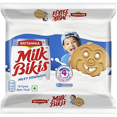 Britannia 100% Atta Milk Bikis Biscuits, 200g