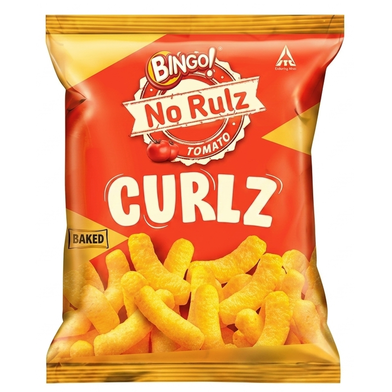 Bingo No Rulz Baked Tomato Curlz, 16g