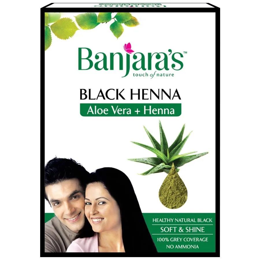 Banjaras Black Henna - Aloe Vera, 50g (10g x 5pc)