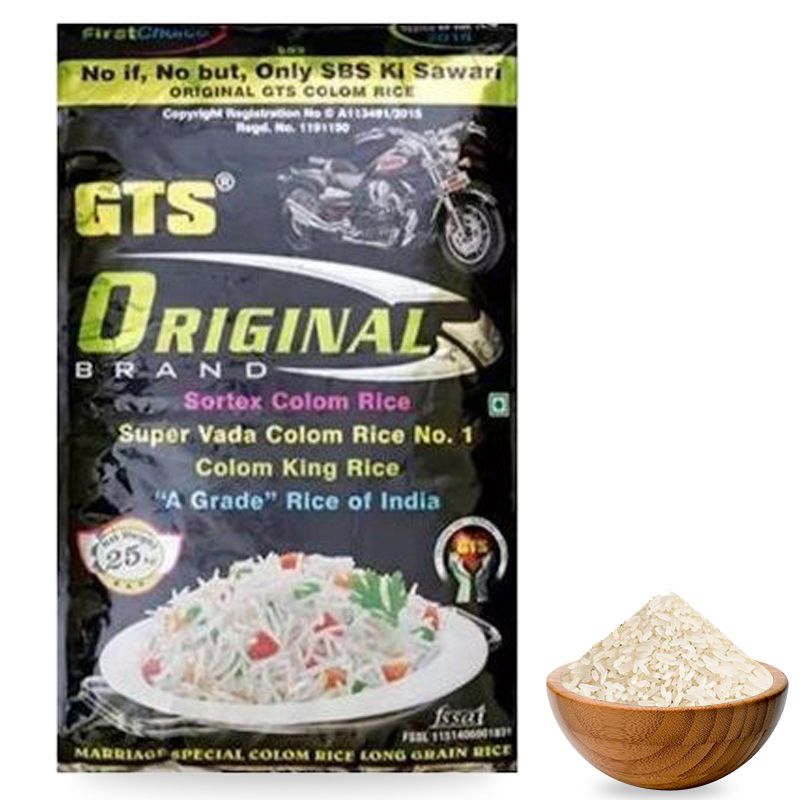 GTS Original Sortex Kolam Raw Rice Bag, 30kg