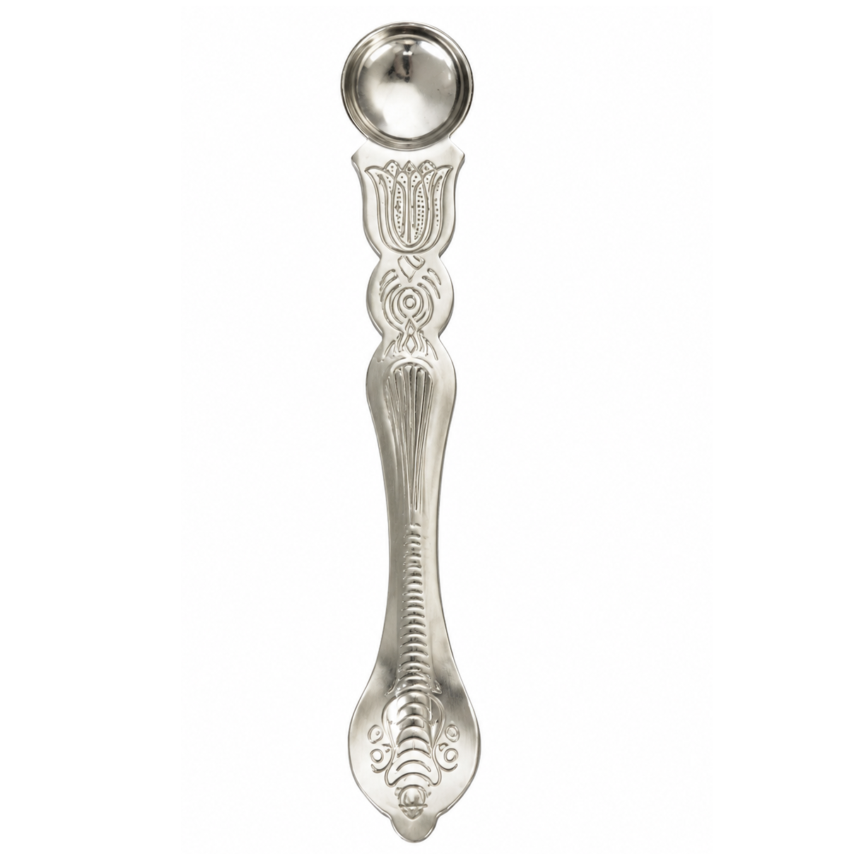 Ornate Decorative Silver Cotated Spoon, 1pc