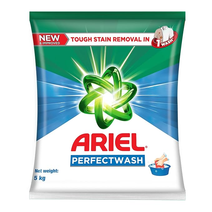 Ariel Perfect Wash Detergent Powder Pouch, 5kg (MD)