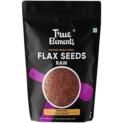 True Elements Raw Flax Seeds Pouch, 250g